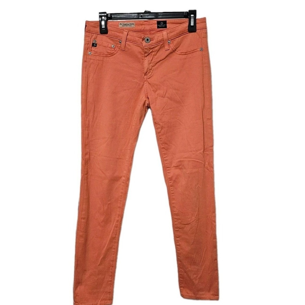 AG Jeans The Legging Ankle Womens 28 Orange Super Skinny Coral‎ Stretch Pants
